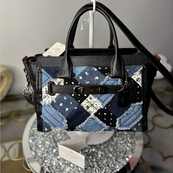 Coach Handbags - Coach 2016 Swagger 27 in Canyon Quilt Denim Satchel NWT
